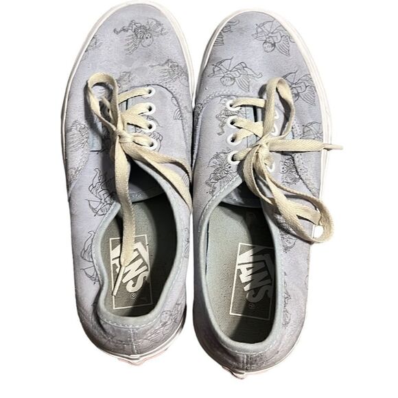 VANS Sneakers Woman’s Size 7 Love You To Death Blue Suede Cupids Skeletons Laces - Picture 7 of 10